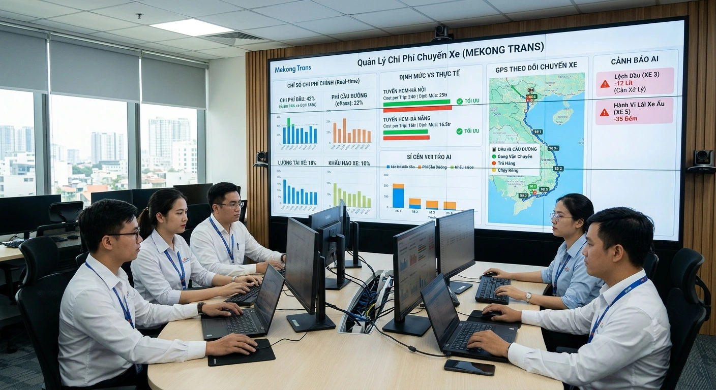 Quản lý chi phí chuyến xe trong doanh nghiệp vận tải
